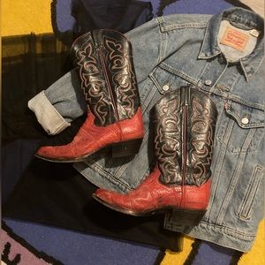 Authentic Leather Vintage Cowboy Boots